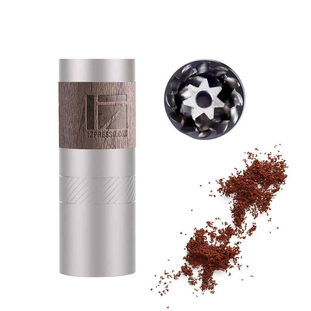 1Zpresso Q Hand Coffee Grinder, Foldable, Portable, Lightweight, Easy To Clean, Stainless Steel Blade, Internal Adjustment, Ideal for Travel and