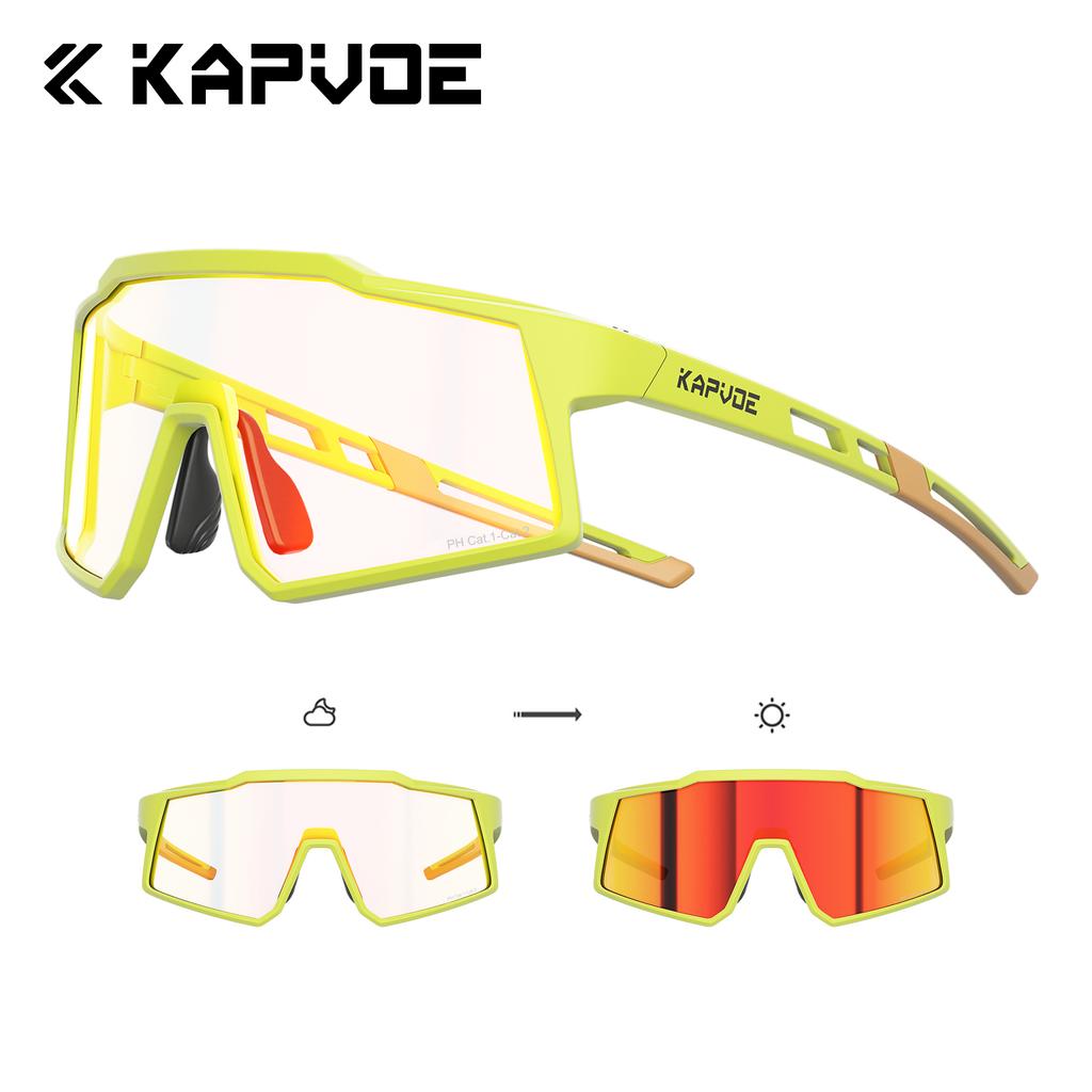 Kapvoe Kids Sports Sunglasses Photochromic Cycling Glasses Hiking Eyewear for Boys Girls Outdoor Baseball Goggles UV400 Running 7