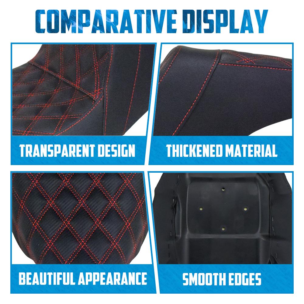 Motorcycle Two-Up Driver Passenger Seat Front Rear Cushion Seat For Harley Touring Road Electra Street Glide FLHT Ultra 2009-23