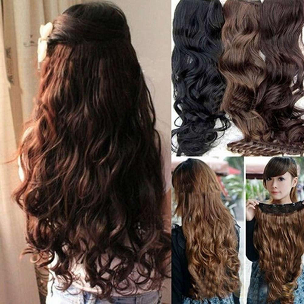 Зажим для головы вьющиеся волнистые женские синтетические волосы для наращивания — фото 6