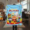 1PC Anpanman Print Flannel Blanket, High quality All Seasons, Home Decor, Warmth and Comfort, Perfect for Christmas Gifts