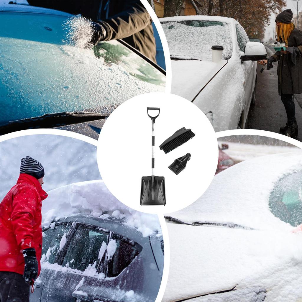Snow Brush For Car Snow Windshield Scraper Automotive Exterior Accessories For Suv Driveway Roof Garage Parking Lot Roadside