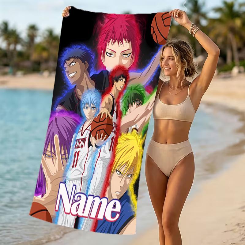 Customizable personalized beach towels Kuroko's Basketball themed designs.Suitable for the beach, yoga, sports;ideal as beach accessories