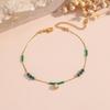 Elegant 18K Gold-Plated Natural Stone Bracelet and Anklet - Colorful, High-End Feel, Durable Titanium Steel, Non-Fading. Perfect for Women.