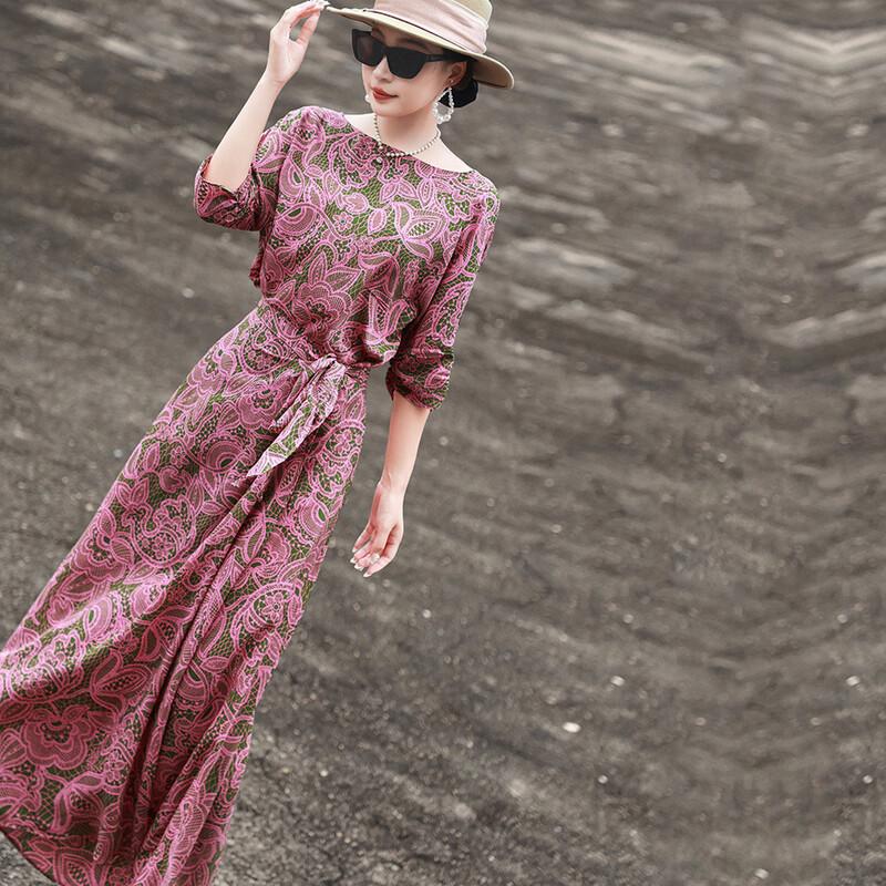 Lanse er 2026 Summer French Elegant Printed A-Line Dress L