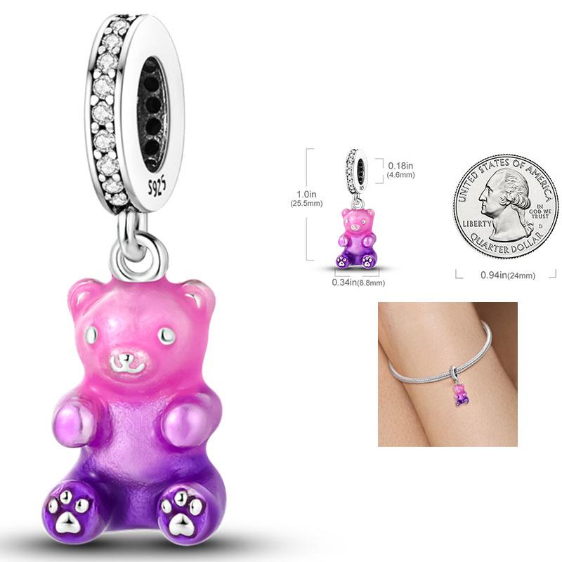 Copper Charms Penguin Unicorn Carousel Pendants Fit Original Pan Bracelet Beads Diy For Jewelry Making