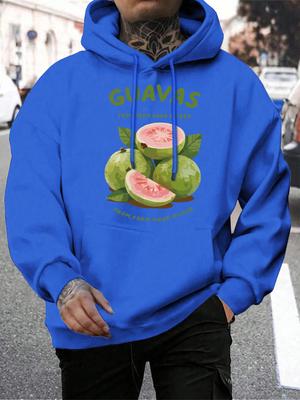 Guavas From Farm Hand Picked Print Men Hoodies Harajuku Multicolor Pullovers Fleece Soft Sportswears Casual Pocket Hoody Unisex