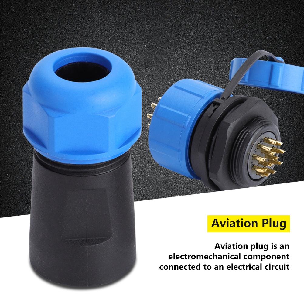 IP68 SP21 9Pin Waterproof Plastic Aviation Plug Socket Connector (12Pin)