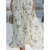 Elegante Vestido Maxi Floral con Cuello Halter para Mujer 2026, Vestido Largo de Gasa Fluido sin Mangas, Ropa de Playa y Fiesta de Verano