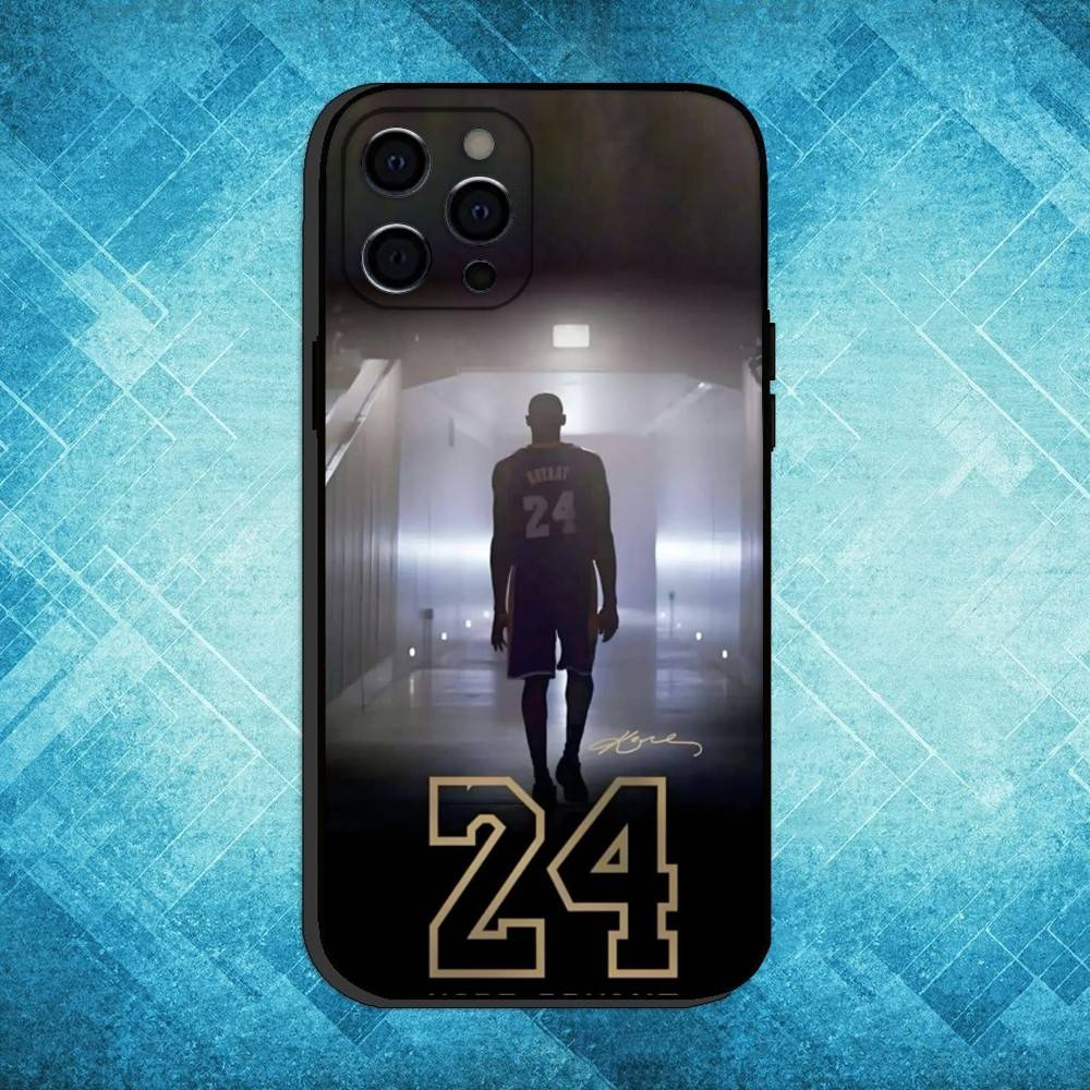 K-Kobe B-Bryant Mamba 8 24 Phone Case For iPhone17,16,15,14,13,12,11 Plus,Pro Max Soft Black Cover