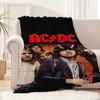 Rock Band A-AC D-DC Back In Black Blanket Plush Nap Sofa rug for Living Room Warm Office Bedroom Birthday Home Travel Kid Gifts