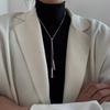 Sweater chain Long necklace Design sense Niche women's pendant accessories Versatile 2026 New trendy collarbone chain