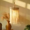 Stylish Handmade Cotton Rope Lampshade Pendants Natural Beauties Light Shade Decors Perfect for Home Decors Enthusiasts
