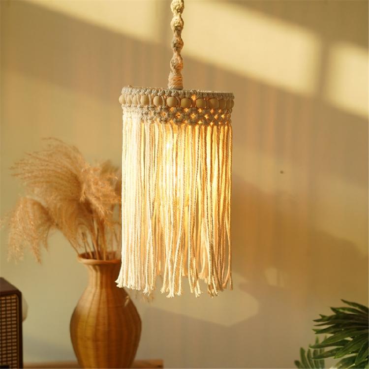 Stylish Handmade Cotton Rope Lampshade Pendants Natural Beauties Light Shade Decors Perfect for Home Decors Enthusiasts