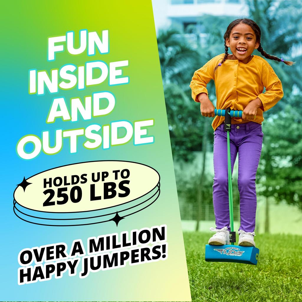 Flybar My First Foam Hopping and Jumping Equipment for Kids and Toddlers - Fun, Safe, and Durable Foam HoppingBungee Jumper for Ages 3+, Up To 250 Lbs