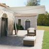 VidaXL Manual Retractable Freestanding Awning 400x350 Cm Cream