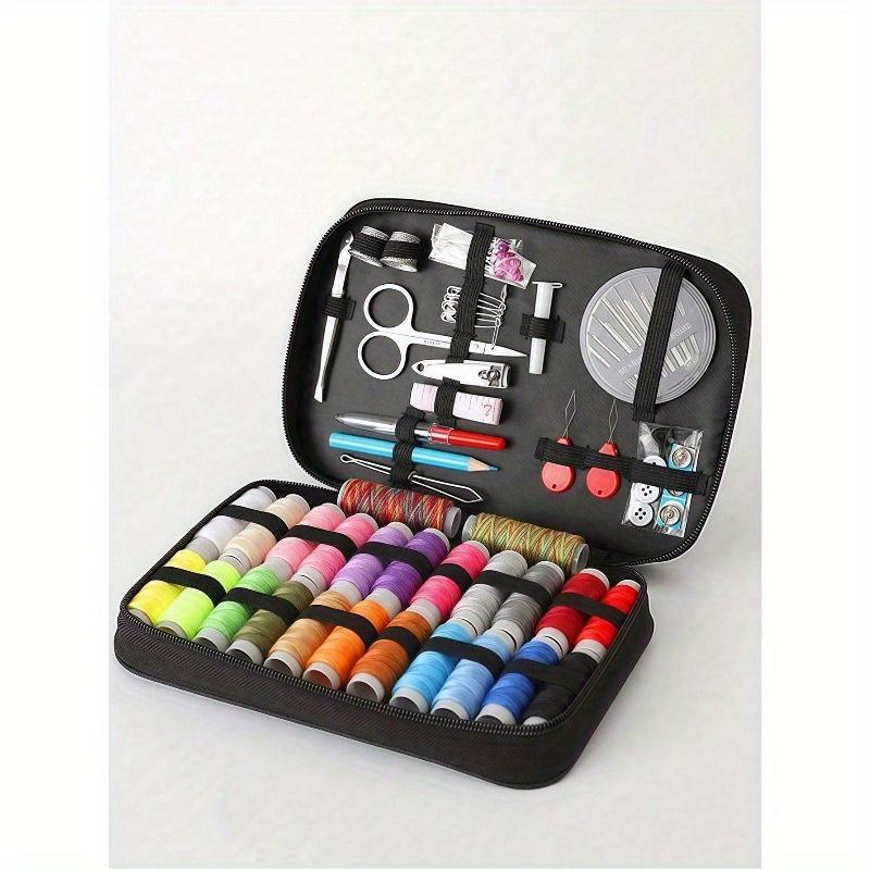 

1 Набор Черный Портативный Набор Швейных Инструментов, Домашние Швейные Инструменты 10 шт./набор, включая Коробку для ниток, Иглы, Нитевдеватель, Аксессуары для ручного шитья L разноцветный