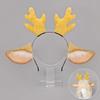 Fuzzy Deer Antler Headband Halloween Costume Party Soft Plush Reindeer Ears Hairband Unisex Sweet Punk Style