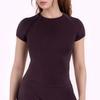 Sport Shirt Women Fitness Impact Short Sleeve Top Gym Workout Yoga Blouse Quick Dry Breathable Running Tee Versatile Top