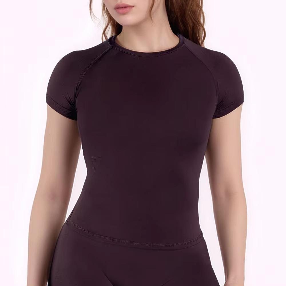 Sport Shirt Women Fitness Impact Short Sleeve Top Gym Workout Yoga Blouse Quick Dry Breathable Running Tee Versatile Top