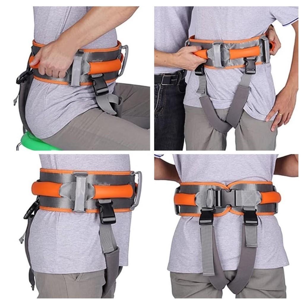 Orange Transfer Gait Belt Assist Secure Walking Device Gait Transfer Belt for Patients Ambulation Medical Supplies