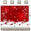 Winter Christmas Snowflake Polyester Photography Background Family New Year's Eve Party Banner Decoration