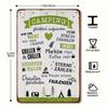 Vintage Metal Poster Wall Art, Retro Camping Sign for Garage Home Decor 8x12 Inch