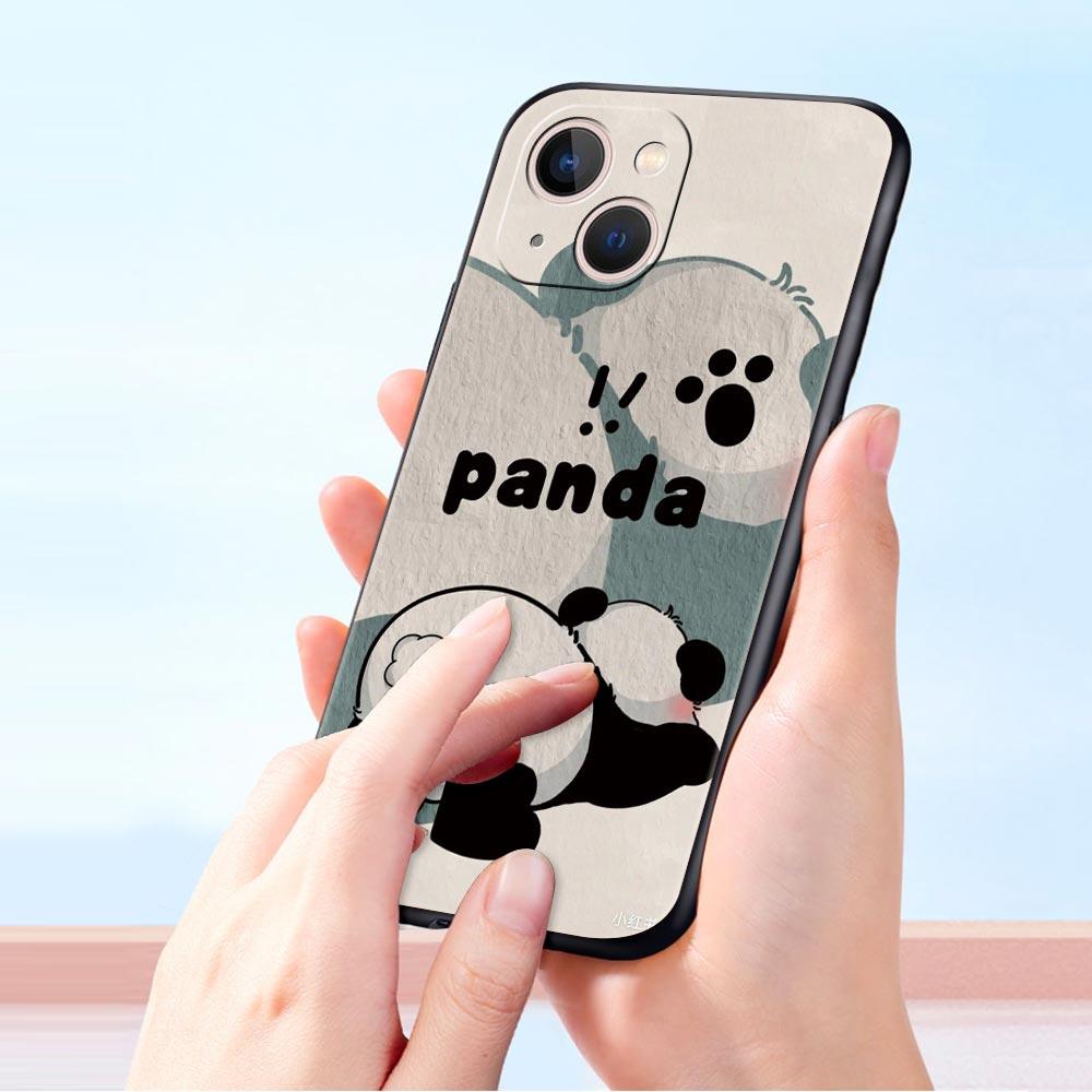 Baby Panda Phone Case Cover for iPhone 17 16 15 14 13 12 Pro Max 11 Pro Max 17 AIR Plus Shockproof Soft TPU Shell Fundas Capas