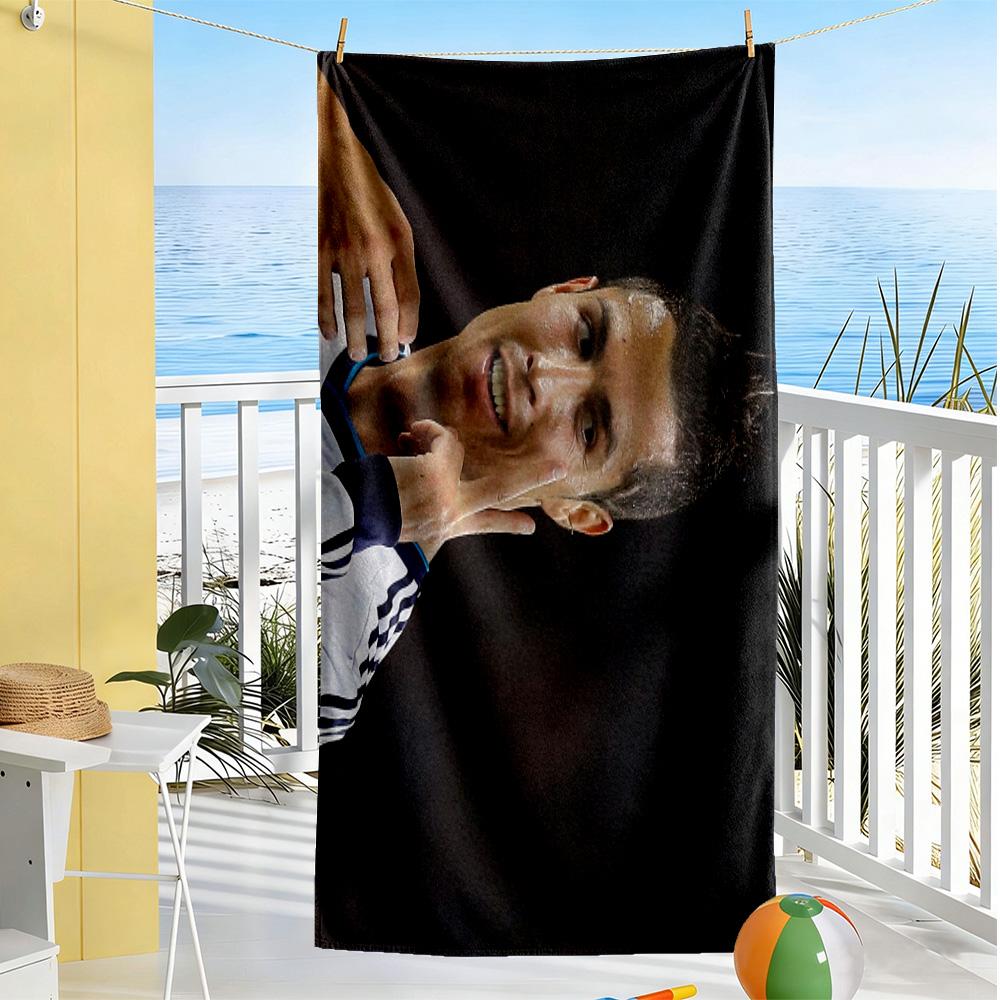 Cristiano Ronaldo Action Beach Towel Quick-Dry Soft Microfiber Comfortable Lightweight