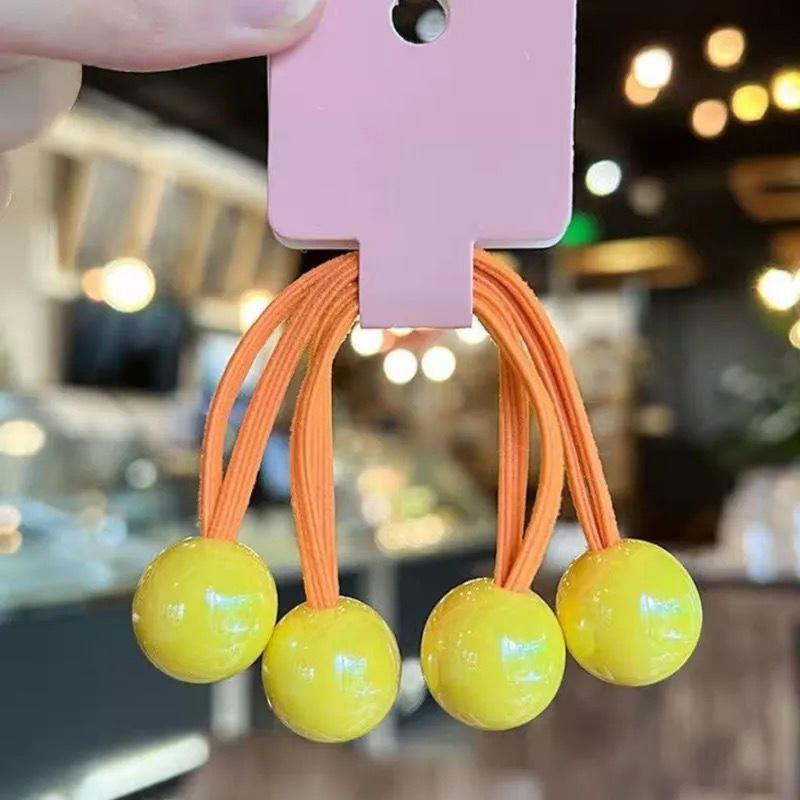 1 pereche de desene animate bile colorate frânghie de păr benzi de cauciuc legături de păr accesorii de păr