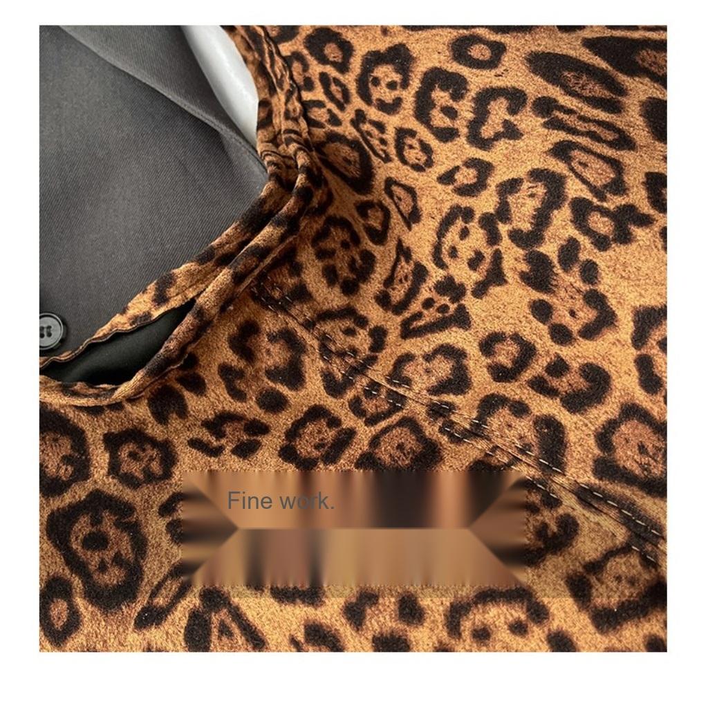 Hobo Bag Women Faux leather Leopard Print Large Capacity Daily Commute