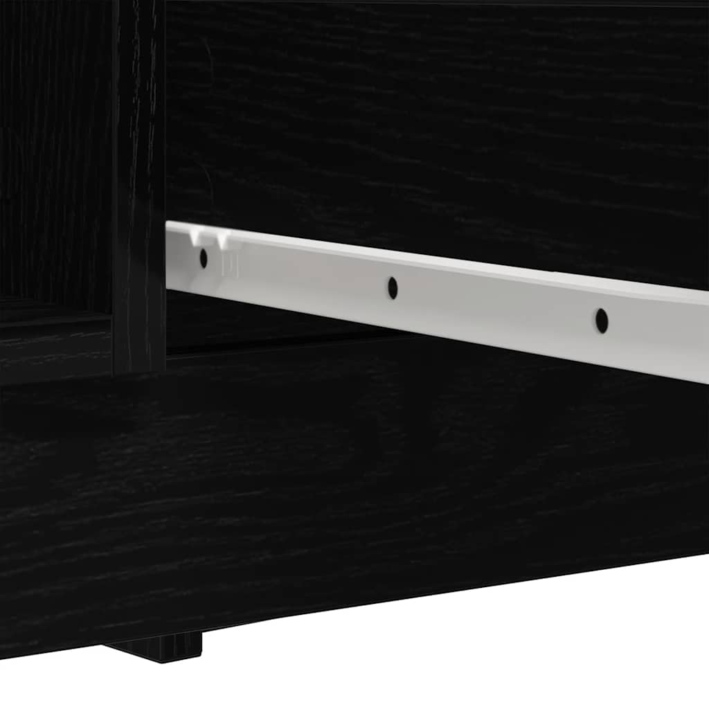 Sideboard with Drawers Black Oak Effect 100.5 x 35 x 98.5 cm