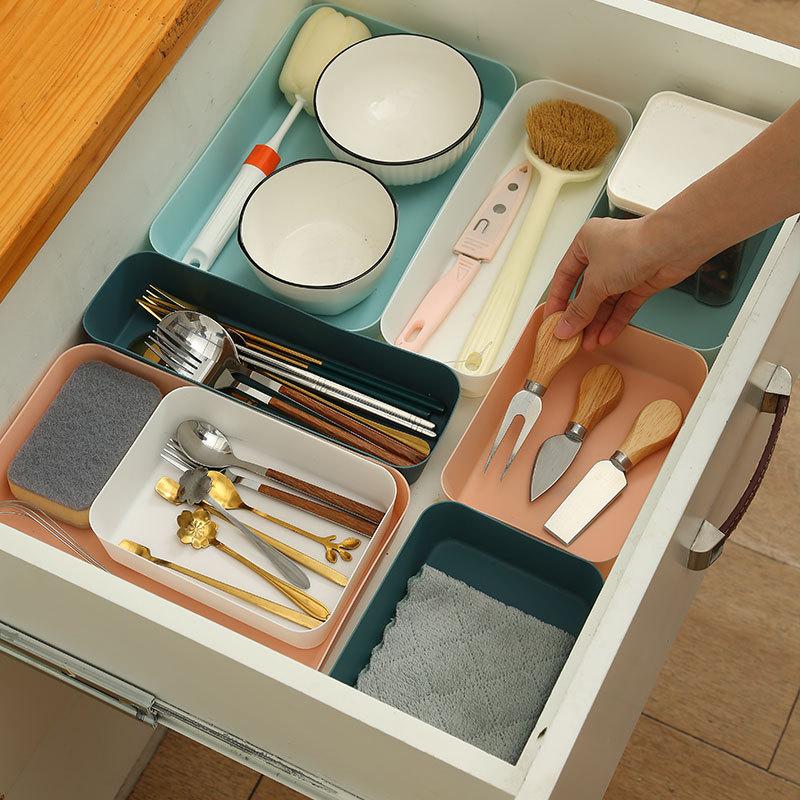 Combinable Storage Box Desktop Cosmetic Storage  Makeup Clothes Tableware Holder Drawer Organizer Drawers Underwear Organizer