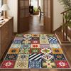 Vintage Patchwork Carpet Colorful Geometric Floral Pattern Rug Mat for Living Room Bedroom Home Decoration Modern Indoor Area