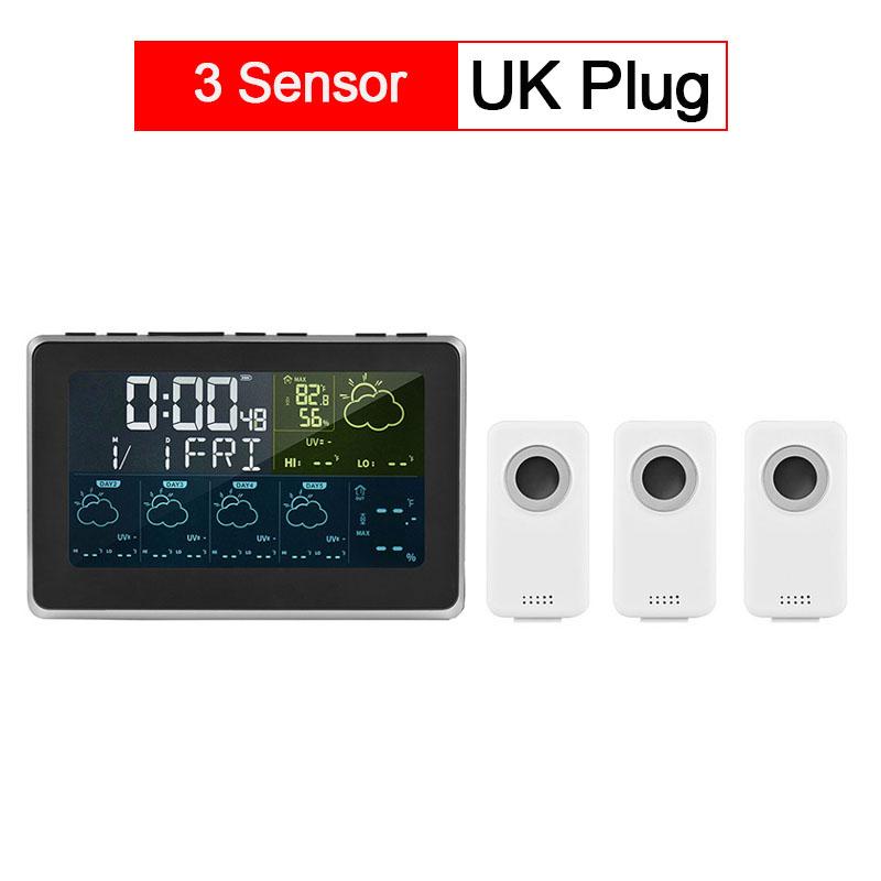 Tuya WiFi Smart Weather Station APP Control Digital Temperature Humidity Monitor, 5 Days Weather Forecast, 3 Alarm Clock Models