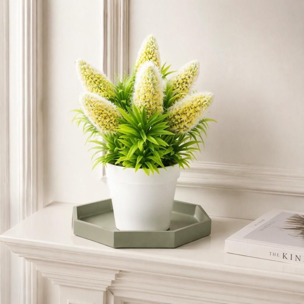 With Pot Artificial Flower Bonsai Multicolor Faux Potted Flower Indoor Outdoor
