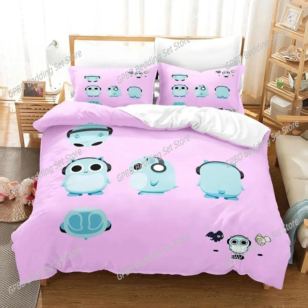 New 3D Print Anime Blue Hamham Bedding Set Bedroom Soft Modern Bedspreads Comefortable Duvet Cover Quilt Cover And Pillowcase