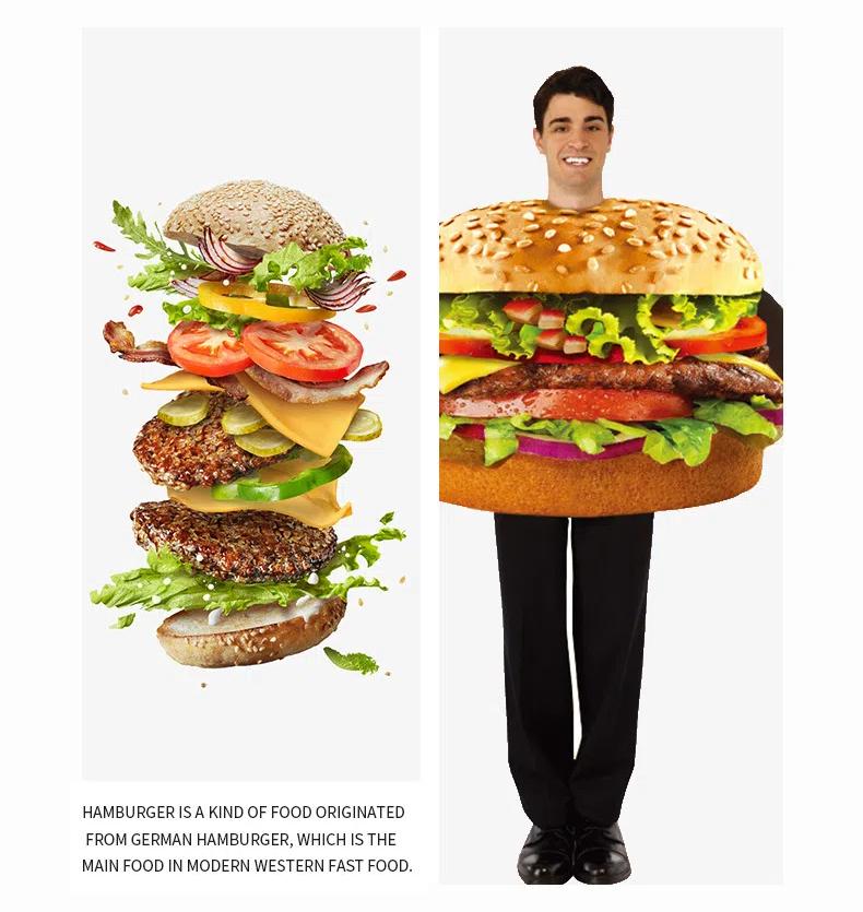 Hamburger Stage Role Playing Costume Cosplay Makeup Ball Party Performance Hamburger Costume
