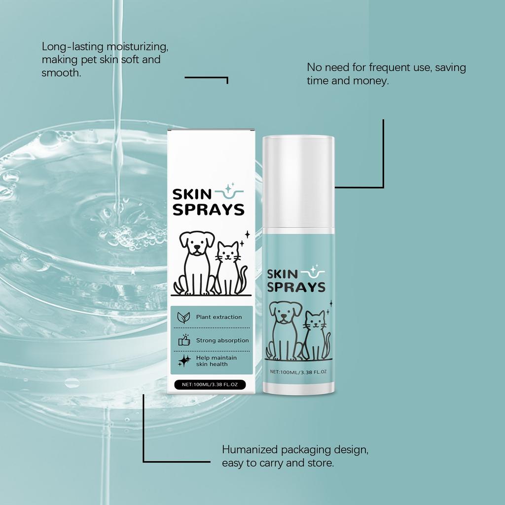 Pet Skin Soothing Spray Relieves Skin Redness And Swelling, Soothing And Restorative Care And  Spray 100ml