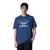 adidas Originals Adicolor Trefoil Tee Outline Comfortable Skin-Friendly Versatile Crew Neck Short Sleeve T-Shirt Men Tops Deep-Blue JP1089