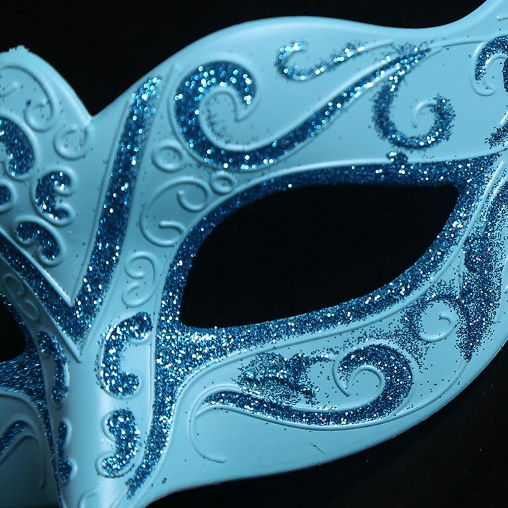 Plastic Glitter Mask Half Face Mask Venice Mask Personality Halloween Masks  Women
