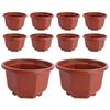 10Pcs Drainable Octagonal Indoor Plant Pot Plastic Flower Pot Holder Bonsai Planter for Desk Counter Balcony Living Room