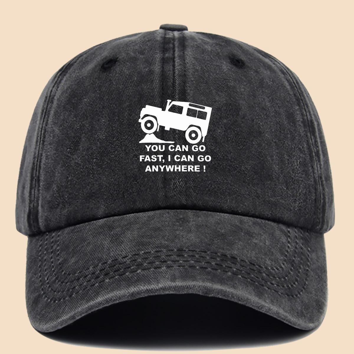 Printed baseball cap urban casual trucker hat dad hat чёрный