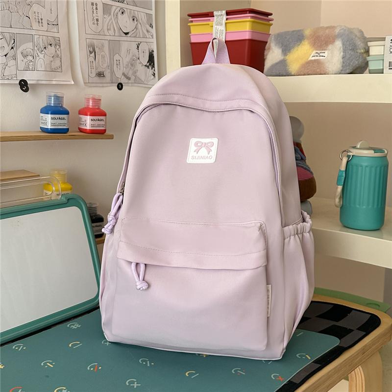 Damen Schleifenrucksack Schülerrucksack Leichtgewicht Pendler Reise Rucksack