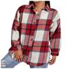 Women's Fashion  And Winter Jacket Thickened Casual Loose Plaid Shirt