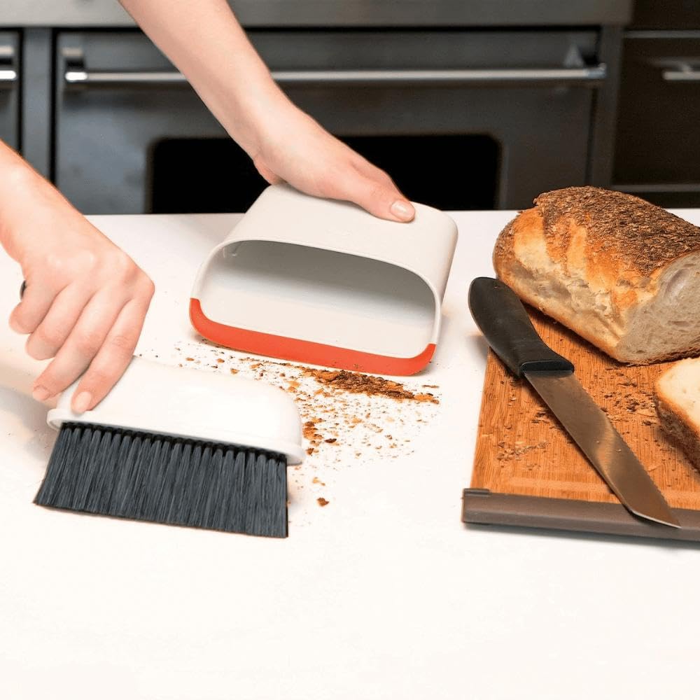 OXO kompakt støvbrett og kost oransje kost, støvbrett, sett,