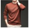 Men's Fleece-Lined Round Neck Long Sleeve Warm Wool T-Shirt