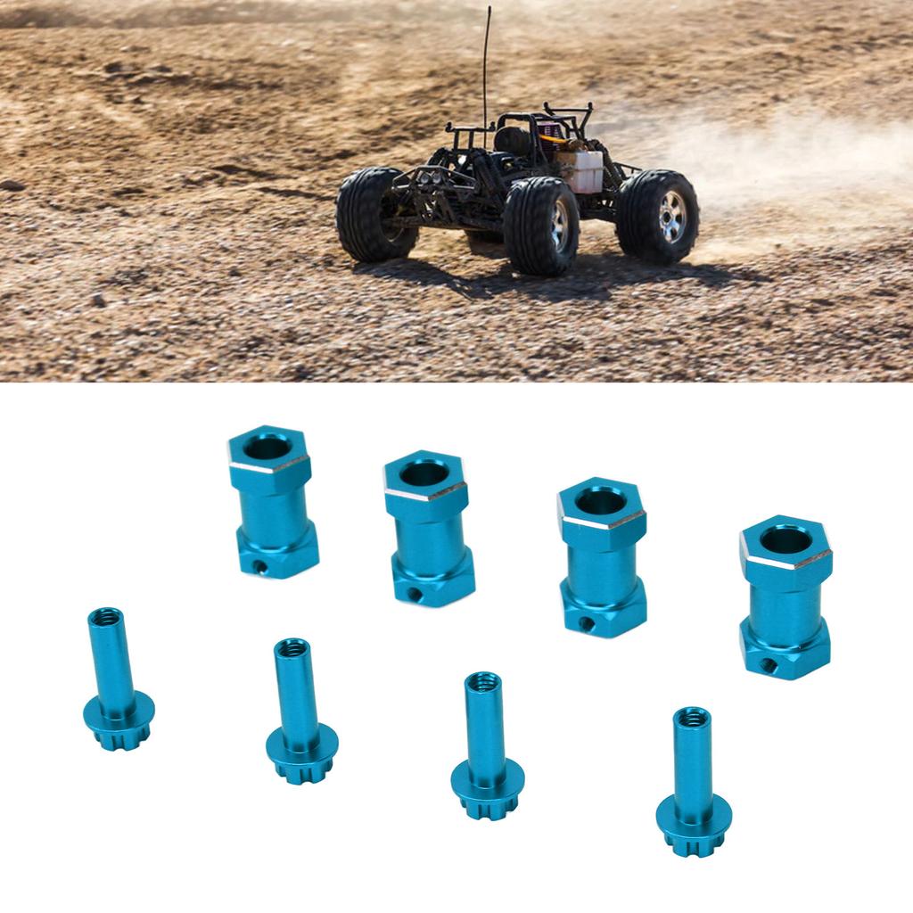 4 Pcs RC Wheel Hex Hub Aluminum Alloy Replacement 12mm Hex Hubs Extension Combiner for 1Celsius10 RC Climbing Car