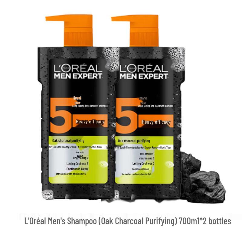 L Oréal Men Expert Oak Charcoal Purifying Anti-Dandruff Shampoo