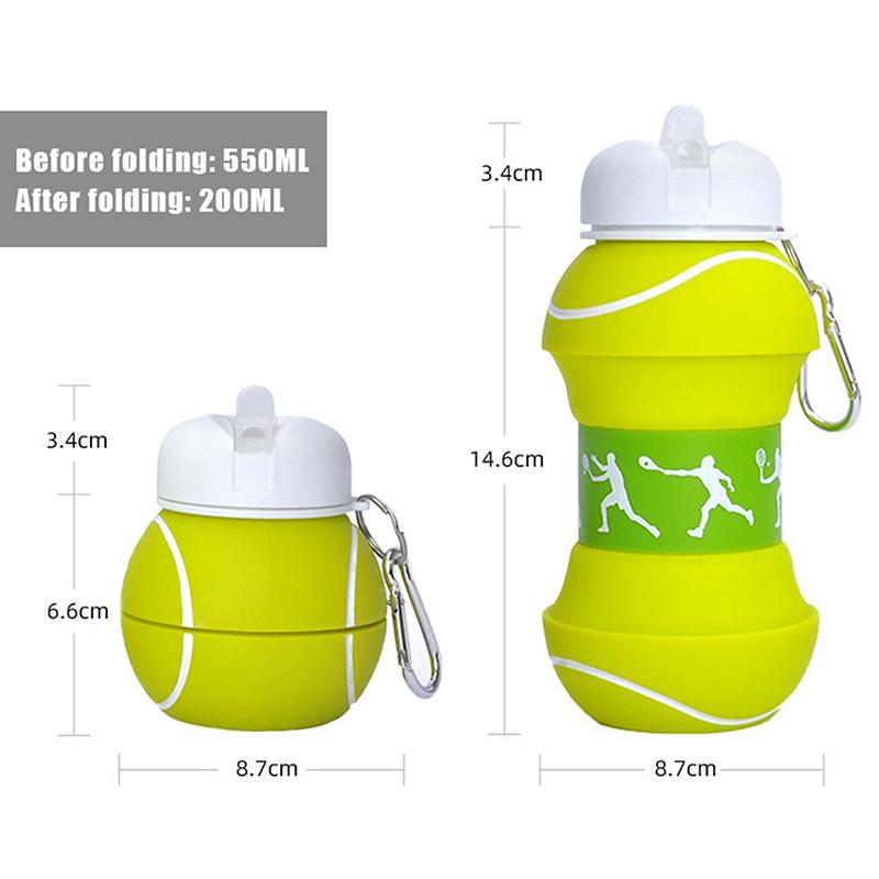 Tazze pieghevoli per bottiglie d'acqua, tazze, sport all'aria aperta, basket, calcio, baseball, tennis, golf, scuola, a prova di perdite, portatili, per bambini